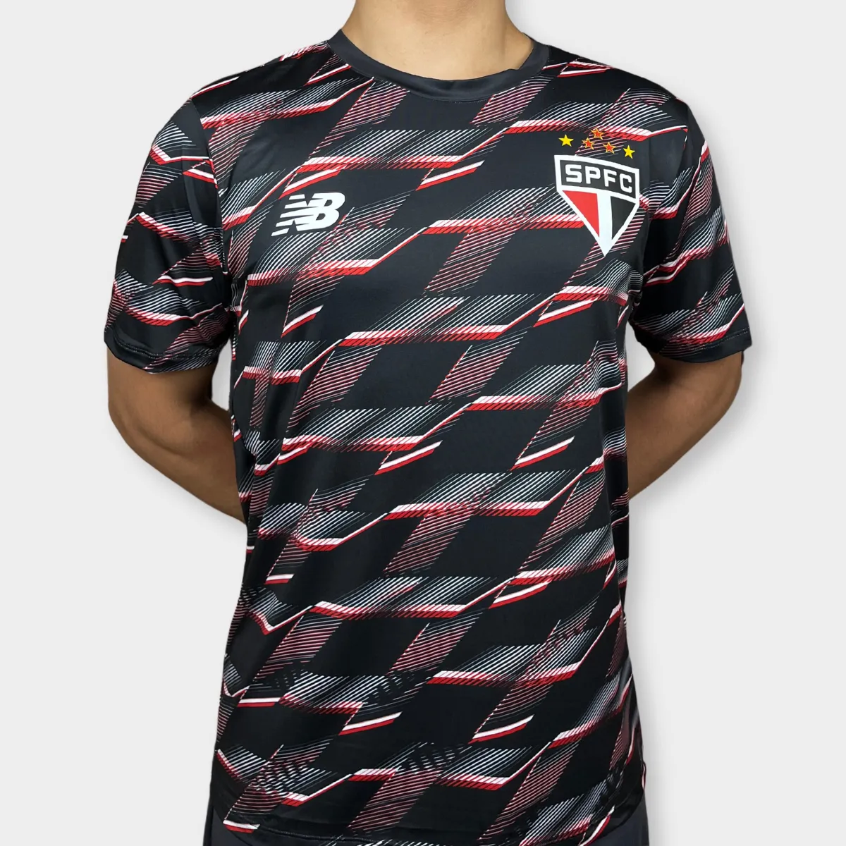 Camiseta pré jogo SPFC