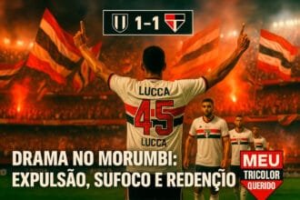 Estreia mágica de Lucca salva São Paulo após expulsão de Alisson