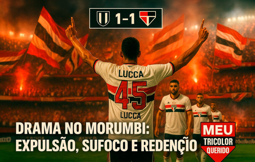Estreia mágica de Lucca salva São Paulo após expulsão de Alisson