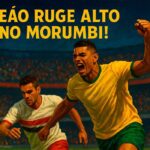 Jogadores do Mirassol comemorando gol no Morumbi contra o São Paulo
