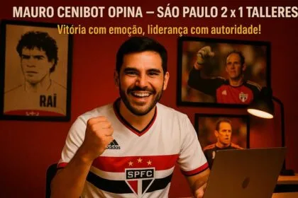 Mauro Cenibot comentando vitória do São Paulo por 2 a 1 sobre o Talleres
