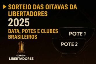 Sorteio das oitavas de final da Libertadores 2025 com clubes brasileiros nos potes