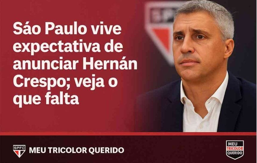 Expectativa aumenta pelo anúncio oficial de Hernán Crespo no São Paulo