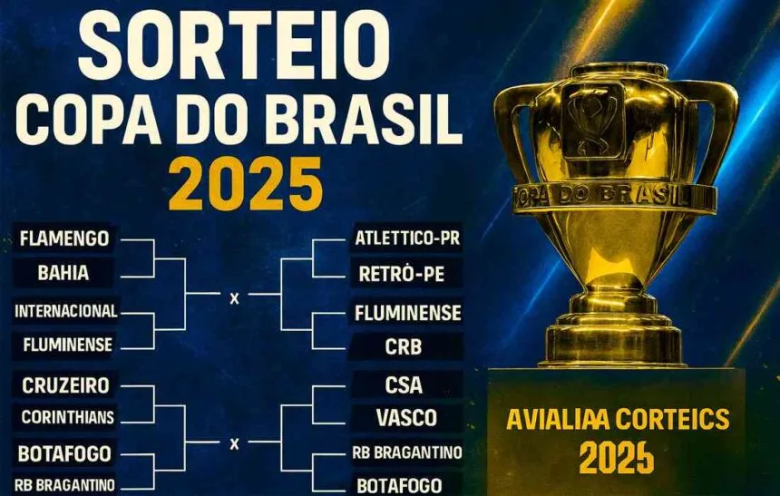🏆 Sorteio Copa do Brasil 2025 define confrontos das oitavas: São Paulo encara o Athletico-PR 1 Confrontos das oitavas definidos no sorteio Copa do Brasil 2025
