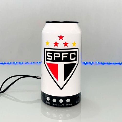 Caixa de Som Latinha Personalizada - Presentes do São Paulo