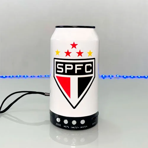 Caixa de Som Latinha Personalizada - Presentes do São Paulo