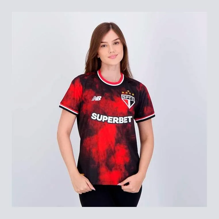 Camisa New Balance NB SPFC 2024 Comemorativa Torcedor Feminino