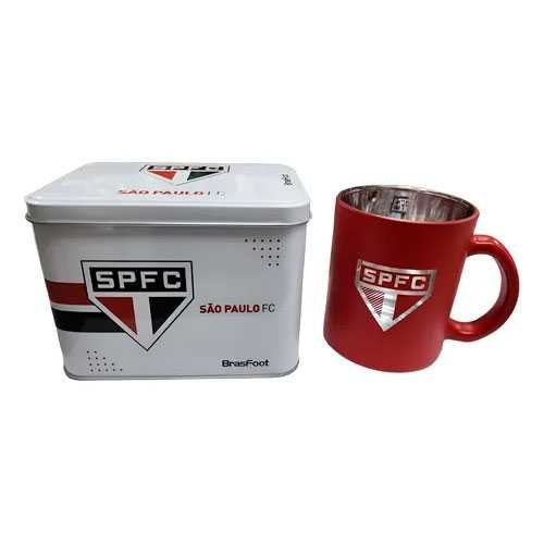 Caneca Diamond Metalic Vidro Spfc 300ml São Paulo Licenciado