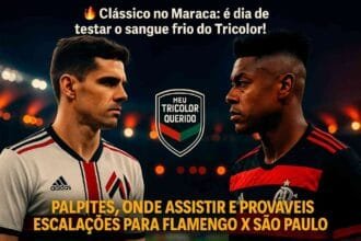 Torcida no Maracanã celebrando duelo Flamengo x São Paulo