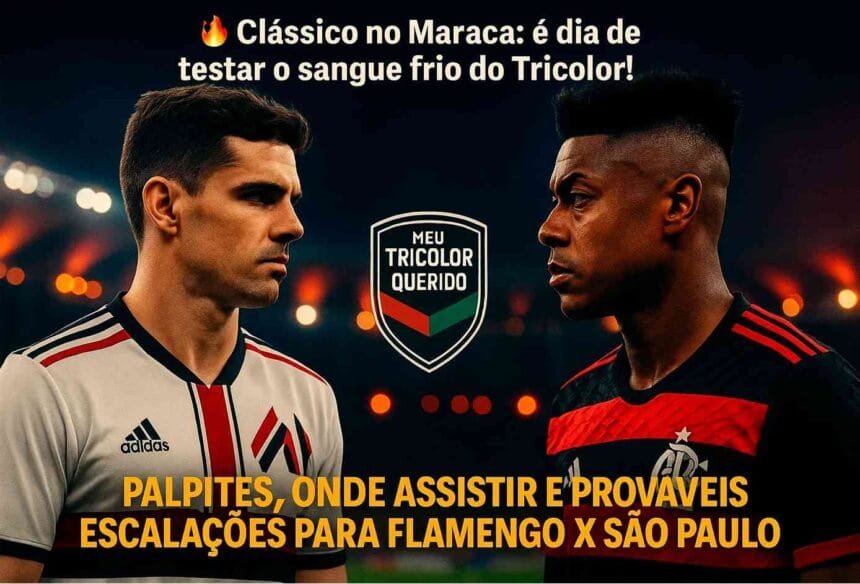 Torcida no Maracanã celebrando duelo Flamengo x São Paulo