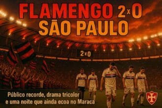 Torcida vibra no Maracanã no duelo Flamengo 2 x 0 São Paulo