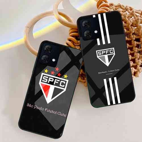 SPFC São Paulo fc Vidro Case De Telefone Para Motorola Moto G14 G24 G34 G54 G64 G84 G85 G34 Borda 40 50 Pro Capa