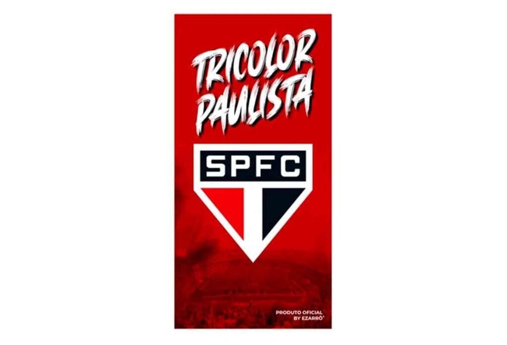 Toalha De Banho Praia Aveludada Oficial Do São Paulo