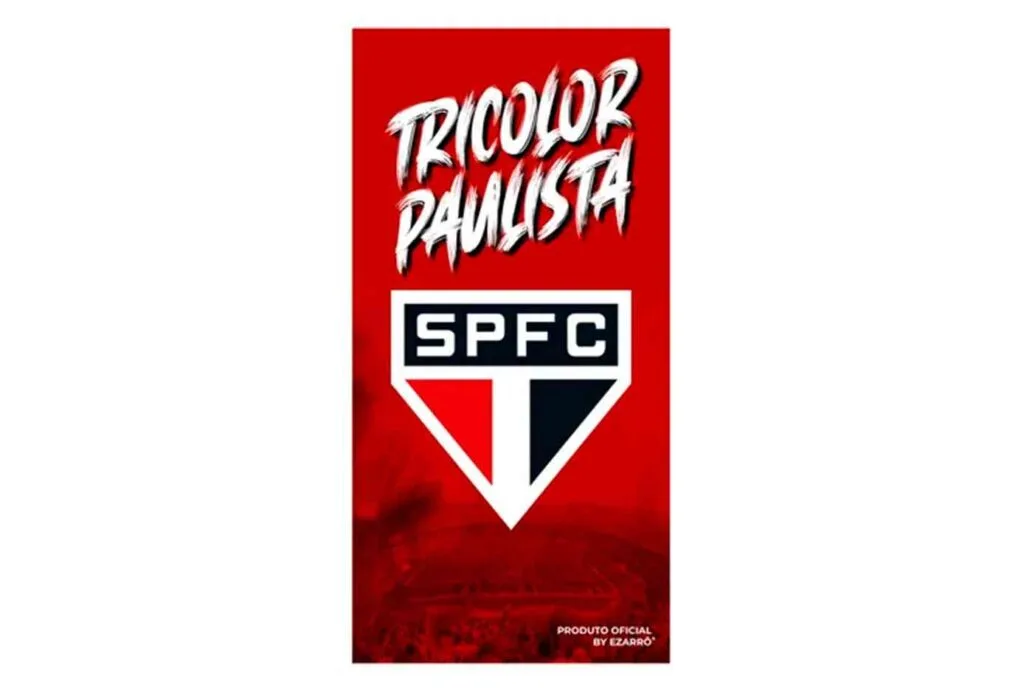 Toalha De Banho Praia Aveludada Oficial Do São Paulo
