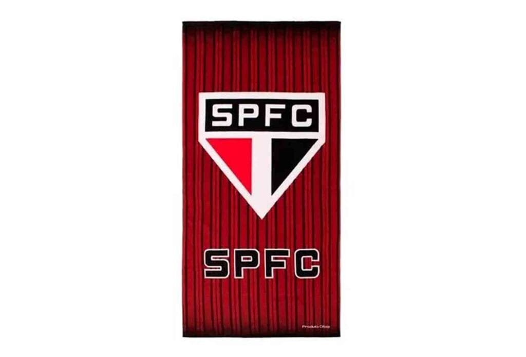 Toalha De Banho São Paulo Veludo Algodão Cor Vermelho Presentes do São Paulo