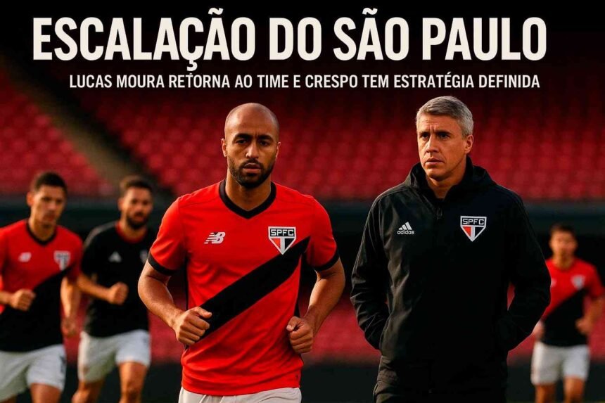 Escalação do São Paulo contra o Vitória: Lucas à disposição e Crespo com força máxima no Morumbis