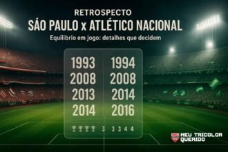 Retrospecto São Paulo x Atlético Nacional no Morumbi: histórico, números e jogos marcantes
