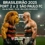 Sport 2 x 2 São Paulo na Ilha do Retiro: Maik comemora o gol de empate nos acréscimos