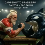 Santos X São Paulo Onde Assistir — imagem do clássico em estádio à noite