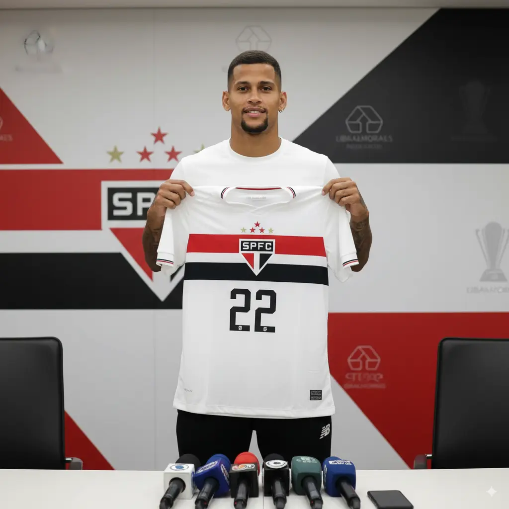 Maílton comemora chance de jogar a Libertadores pelo São Paulo — camisa 22 em destaque