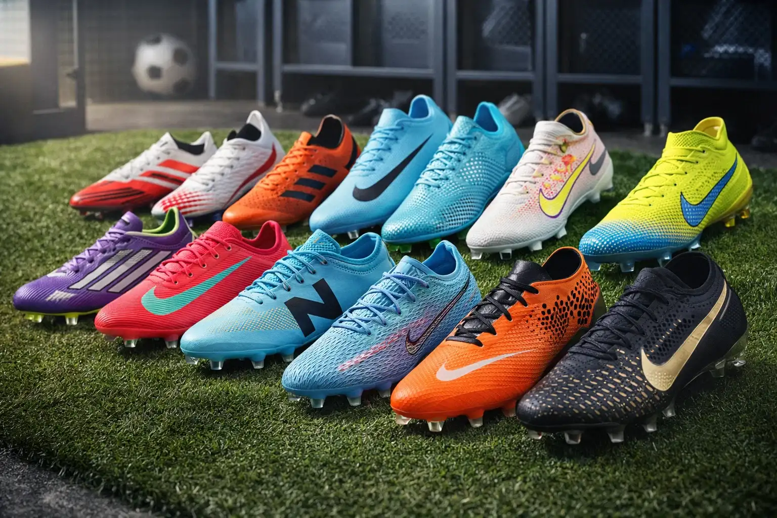 Melhores chuteiras de campo: as 10 melhores de 2026 1 Imagem ilustrativa com as melhores chuteiras de campo