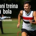 Rigoni treina com bola no São Paulo