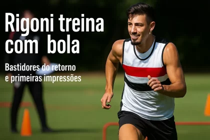 Rigoni treina com bola no São Paulo