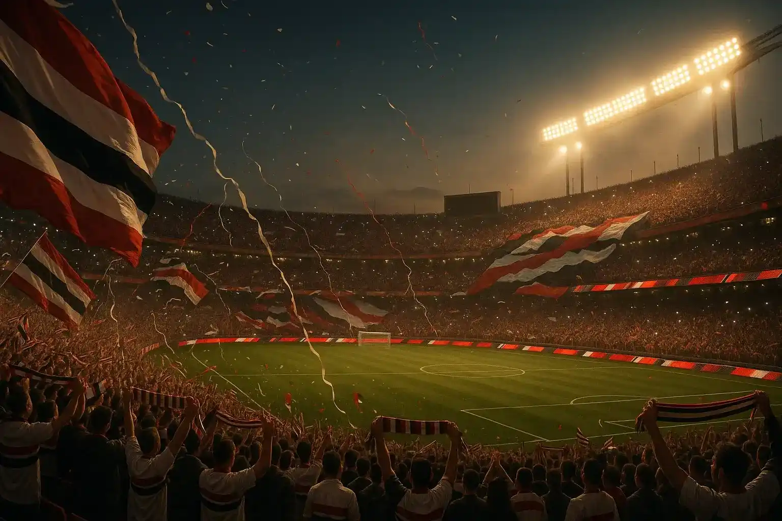 Torcida do São Paulo no Morumbis antes de São Paulo x Botafogo