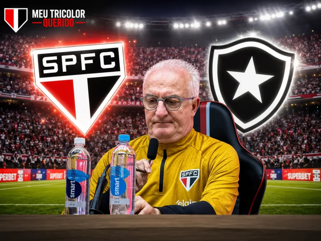 Dorival Júnior em entrevista coletiva depois do empate do São Paulo com o Botafogo RJ