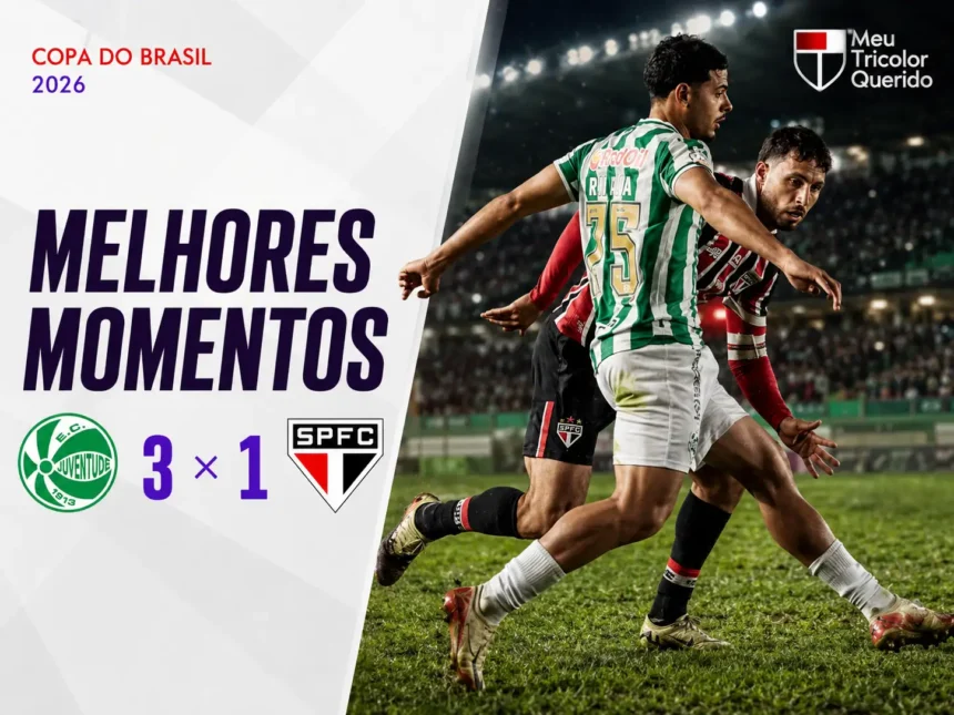 Juventude 3 x 1 São Paulo pela Copa do Brasil no Alfredo Jaconi