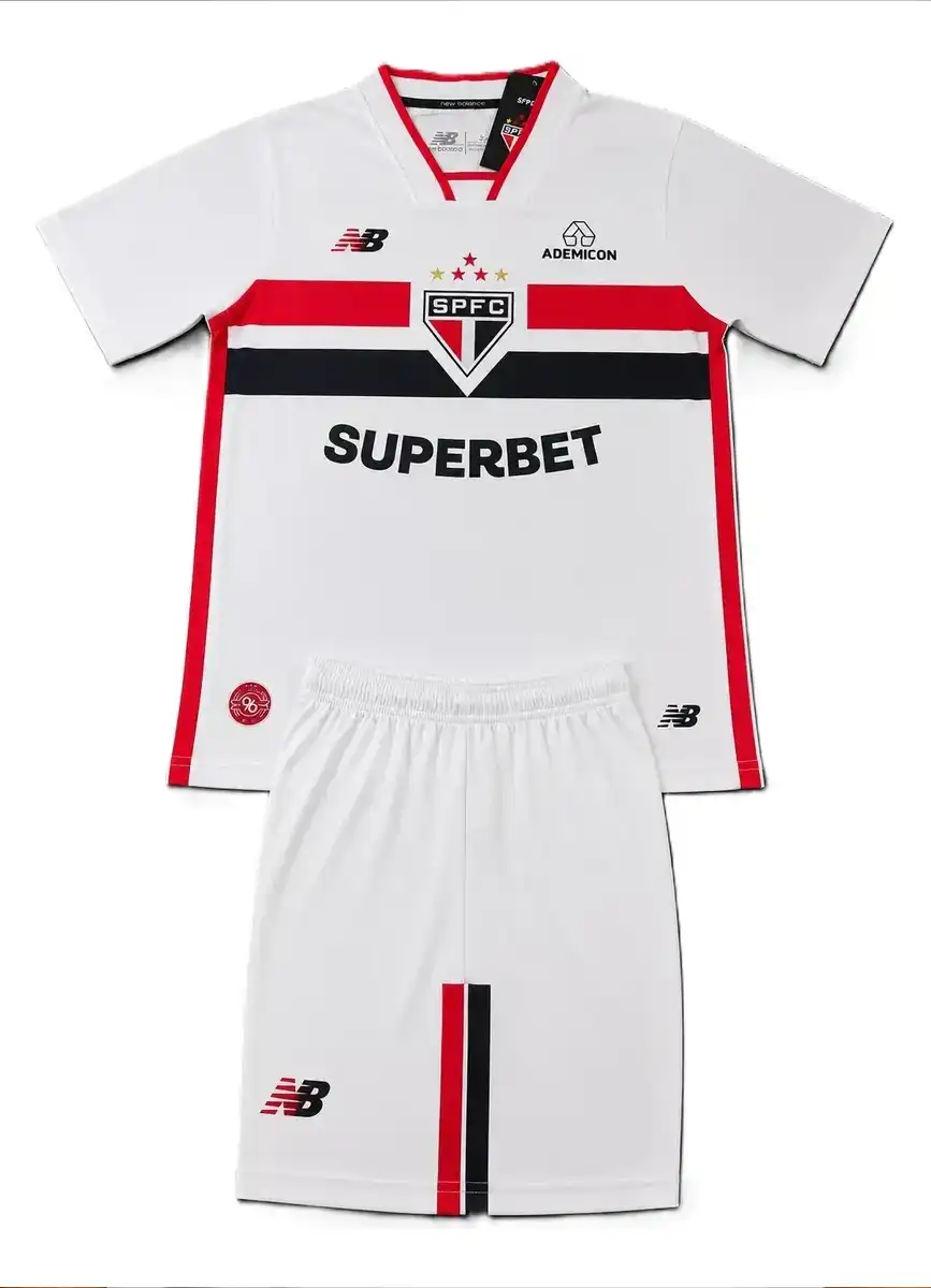 Kit infantil do São Paulo com camisa e short Kit camisa e short infantil do São Paulo 26/27