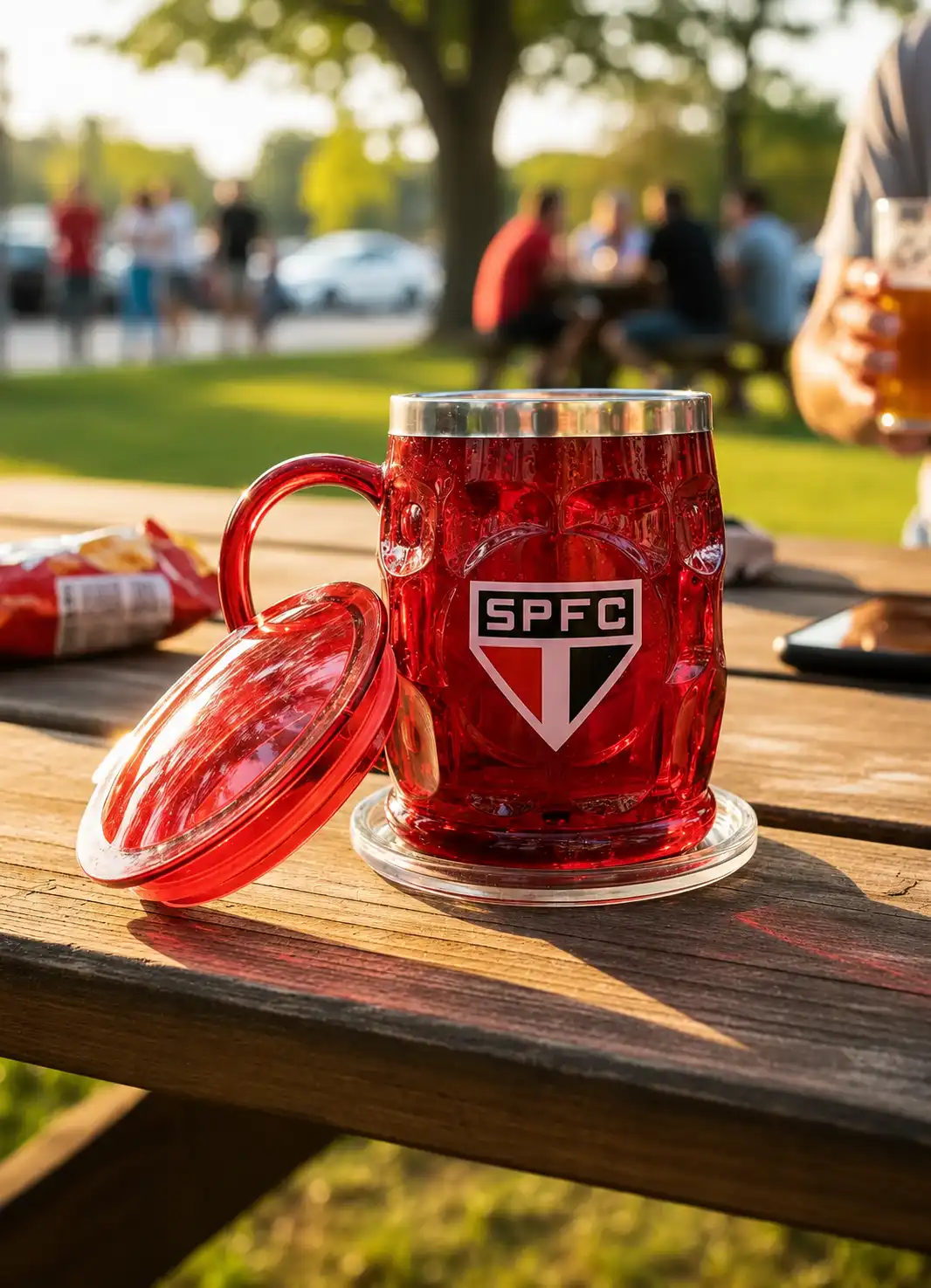 Caneca térmica São Paulo FC Caneca térmica do São Paulo de 500 ml com tampa