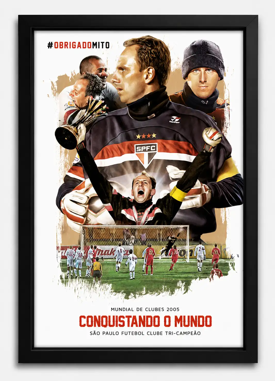Quadro Rogério Ceni campeão mundial Quadro decorativo do São Paulo com Rogério Ceni campeão mundial