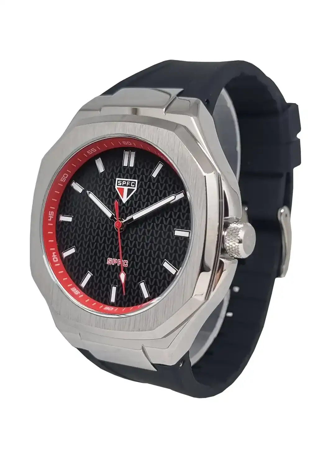 Relógio São Paulo FC SPFC-007-1 Relógio oficial do São Paulo com pulseira preta