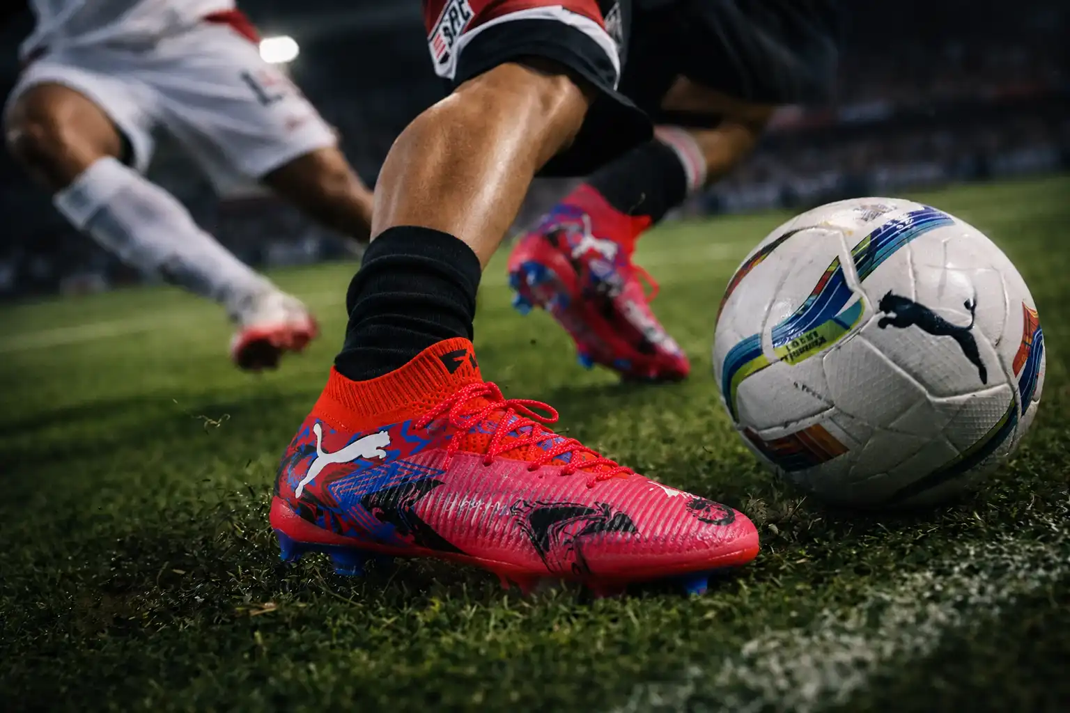 Puma Future em ação para dribles e mudanças de direção